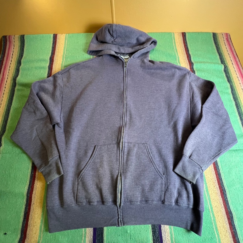Vintage light purple jerzees Zip Up Hoodie Mens XL Activewear Fleece Sweatshirt
